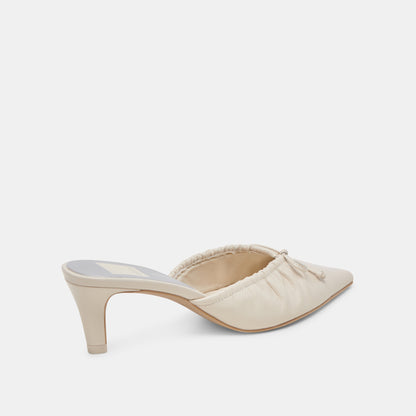 KAIRI MID HEELS IVORY CRINKLE PATENT