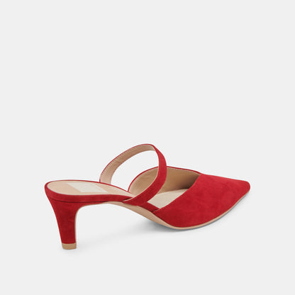 KANIKA MID HEELS CRIMSON SUEDE