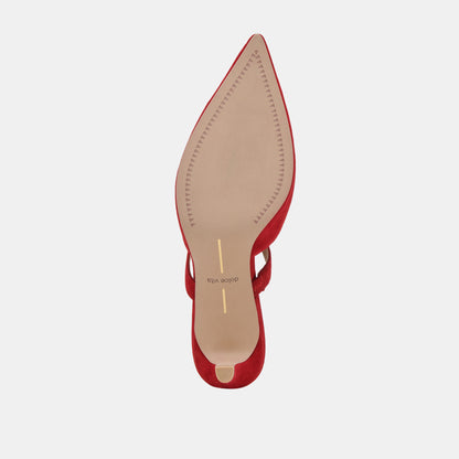 KANIKA MID HEELS CRIMSON SUEDE