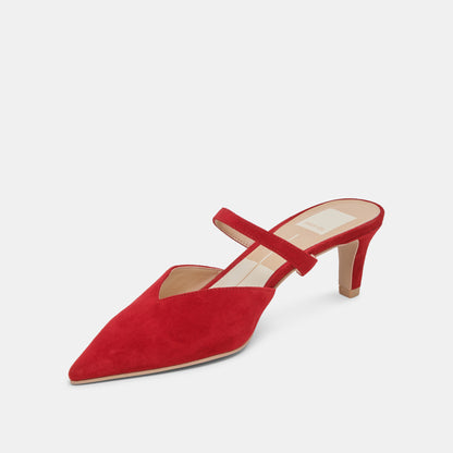 KANIKA MID HEELS CRIMSON SUEDE