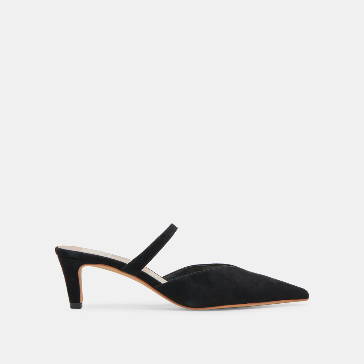 KANIKA MID HEELS ONYX SUEDE – Dolce Vita