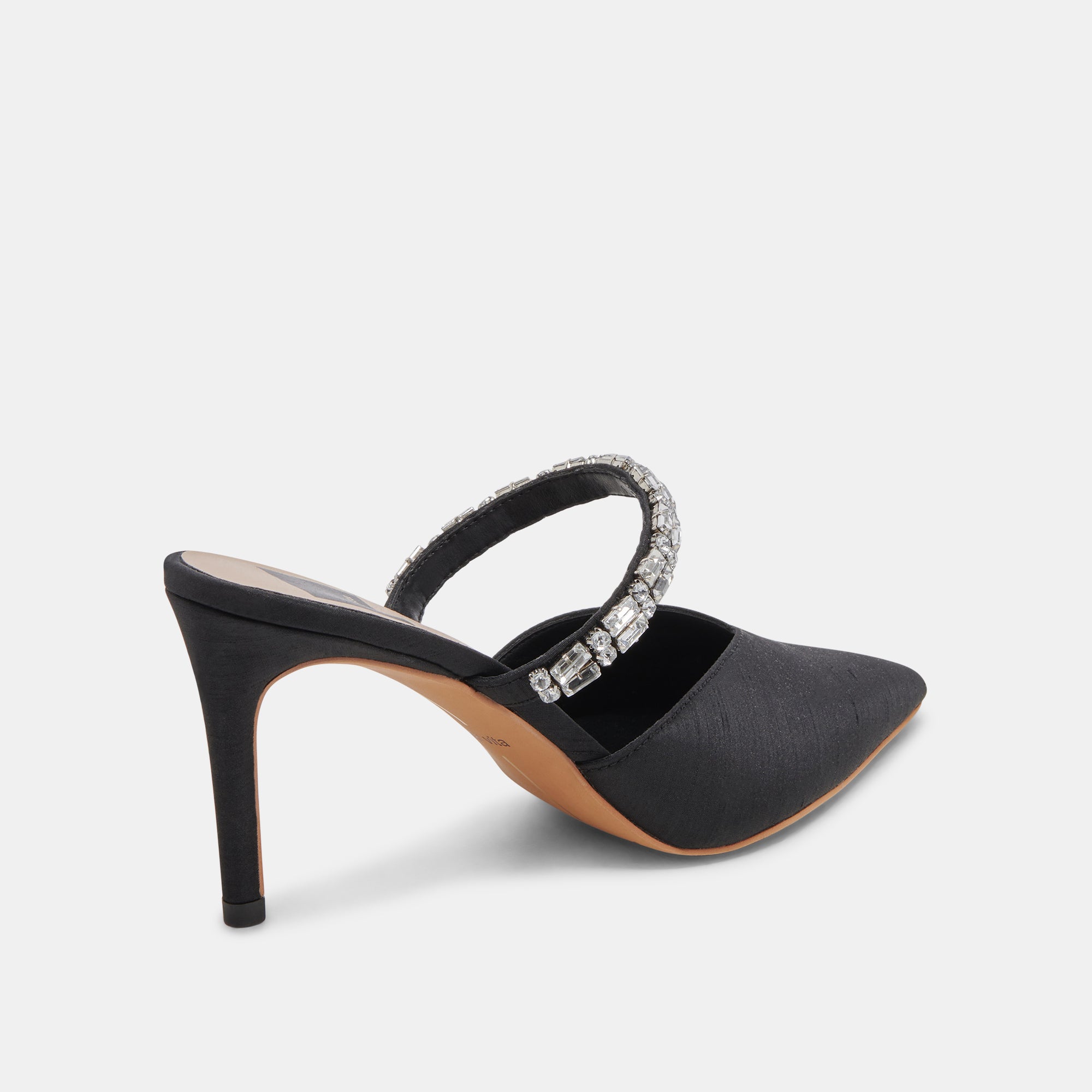Women's Black Rhinestone Studded Heel – Sarichka Boutique
