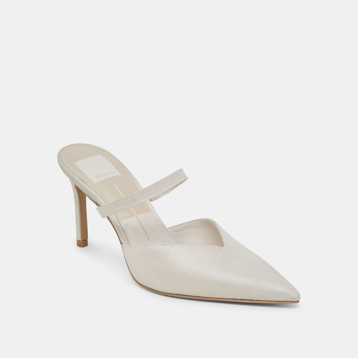 KANIKA HEELS IVORY SATIN – Dolce Vita