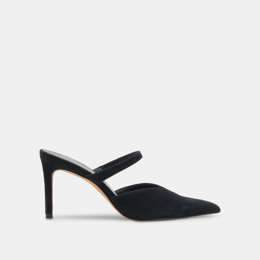 KANIKA WIDE HEELS ONYX SUEDE