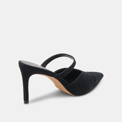 KANIKA WIDE HEELS ONYX SUEDE