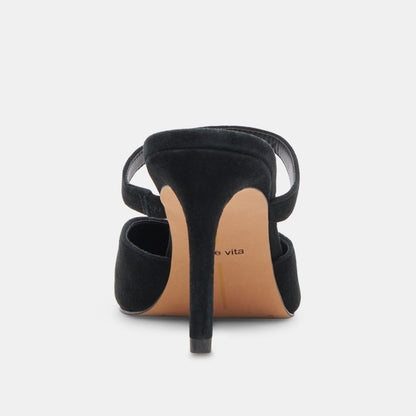 KANIKA WIDE HEELS ONYX SUEDE