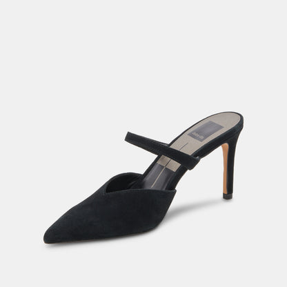 KANIKA WIDE HEELS ONYX SUEDE