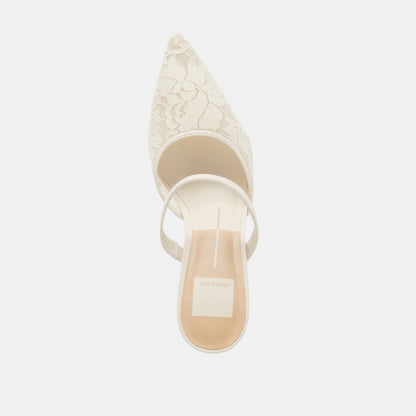 KATIK HEELS WHITE FLORAL LACE