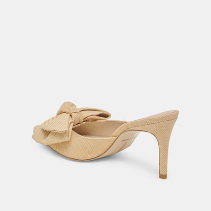 KAYLI HEELS LT NATURAL RAFFIA