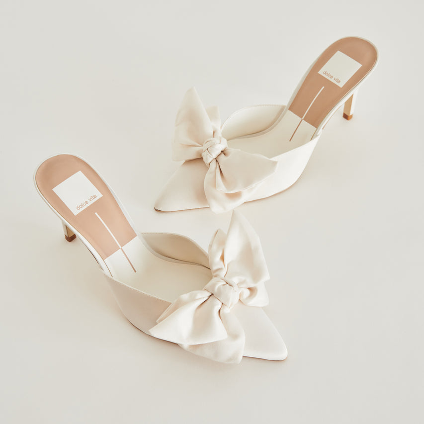 KAYLI HEELS WHITE SATIN