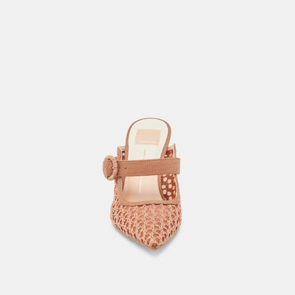 KEEKEE HEELS SADDLE WOVEN RAFFIA