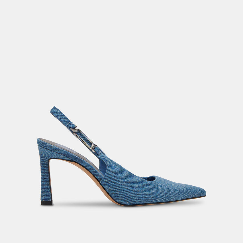 KRISTA HEELS BLUE DENIM