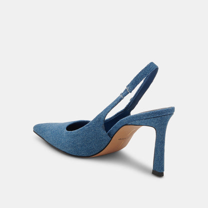 KRISTA HEELS BLUE DENIM