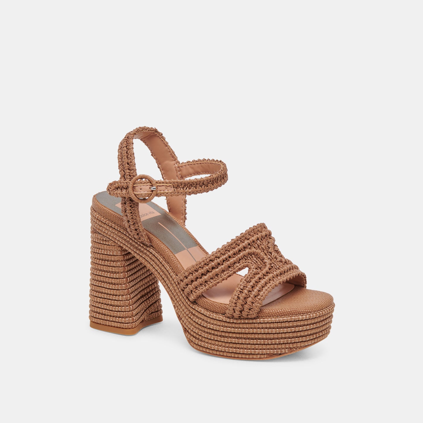 LACYE HEELS BROWN WOVEN