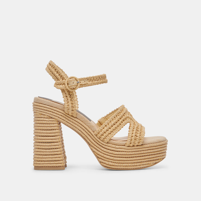 LACYE HEELS NATURAL WOVEN