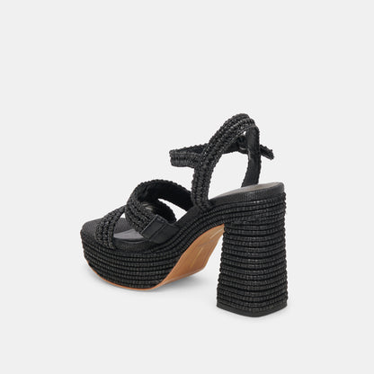 LACYE HEELS ONYX WOVEN