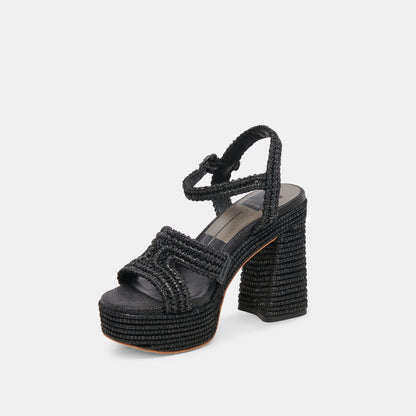 LACYE HEELS ONYX WOVEN