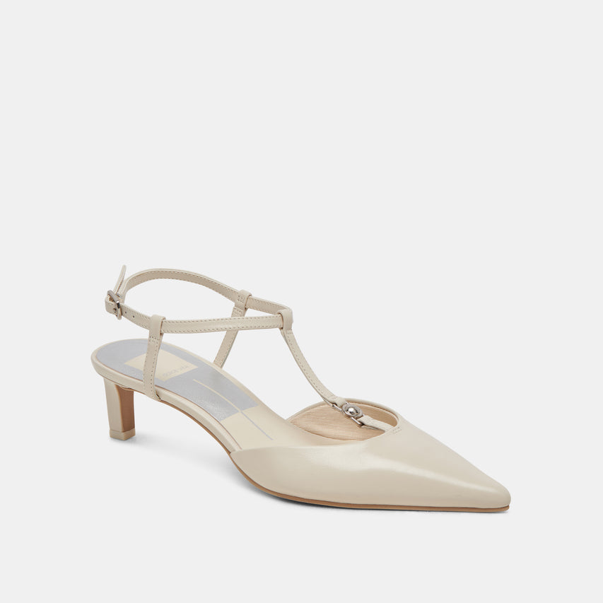 LAVON HEELS IVORY LEATHER