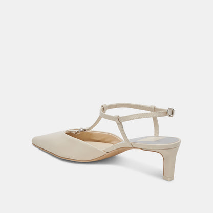 LAVON HEELS IVORY LEATHER