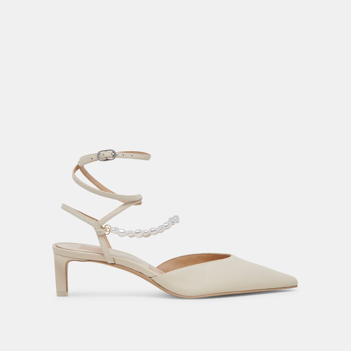 LOKLYN PEARL HEELS VANILLA LEATHER – Dolce Vita