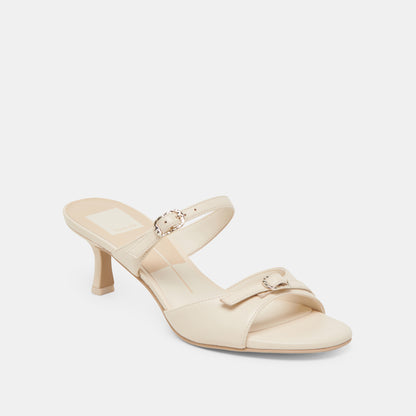 LORALI HEELS CREME LEATHER