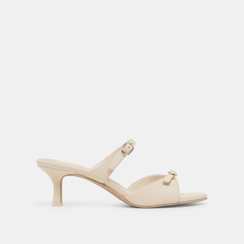 LORALI HEELS CREME LEATHER