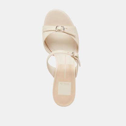 LORALI HEELS CREME LEATHER