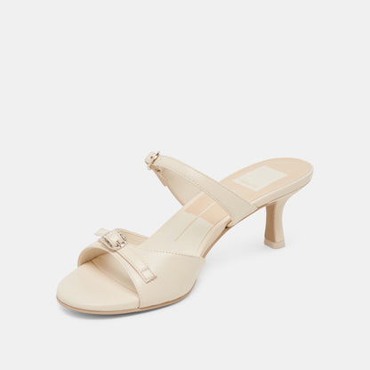 LORALI HEELS CREME LEATHER