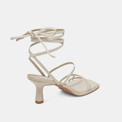 MALABO HEELS IVORY LEATHER