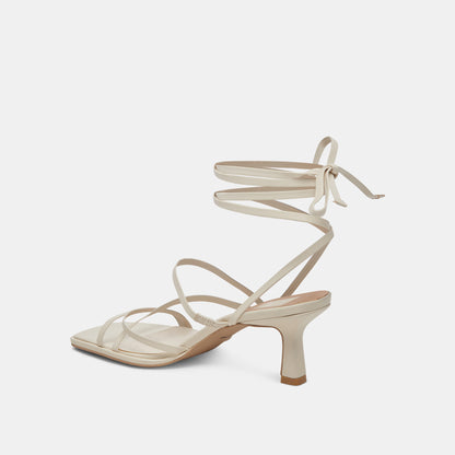 MALABO HEELS IVORY LEATHER