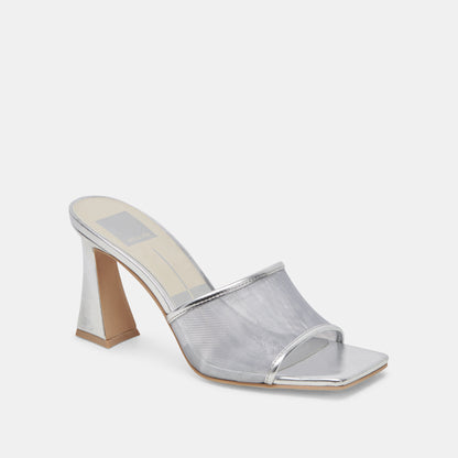 NARDA HEELS SILVER MESH