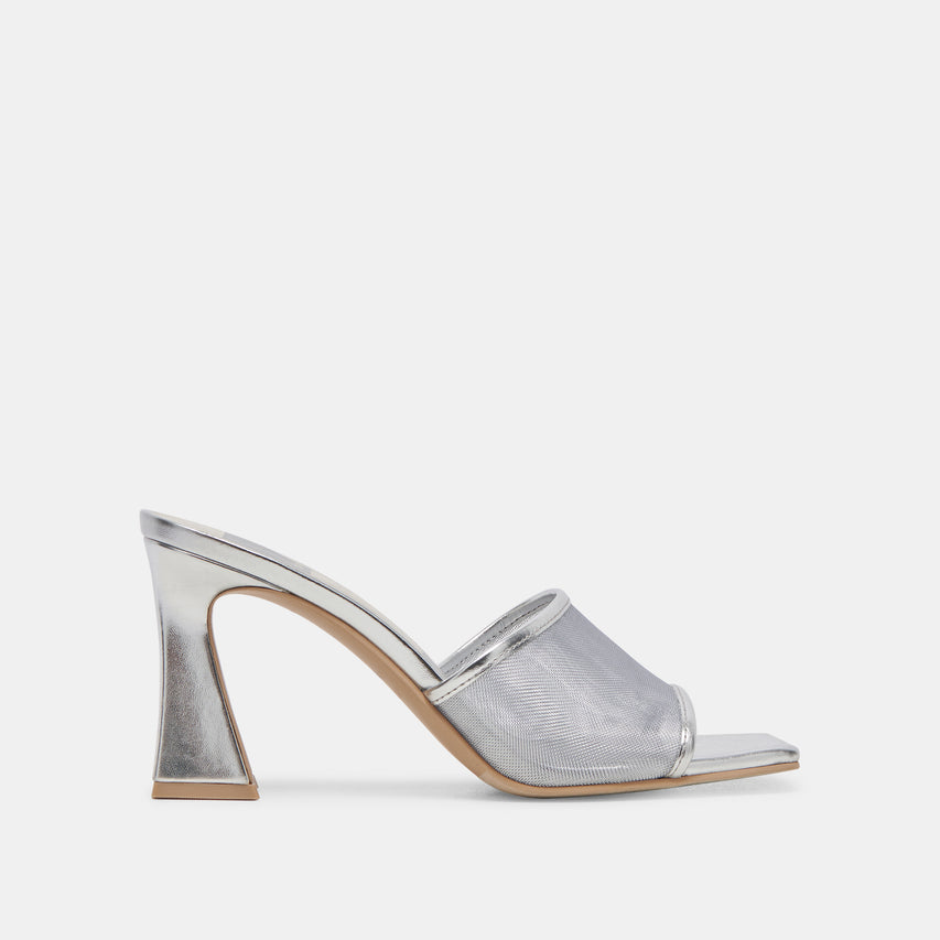 NARDA HEELS SILVER MESH