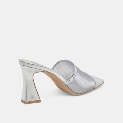 NARDA HEELS SILVER MESH