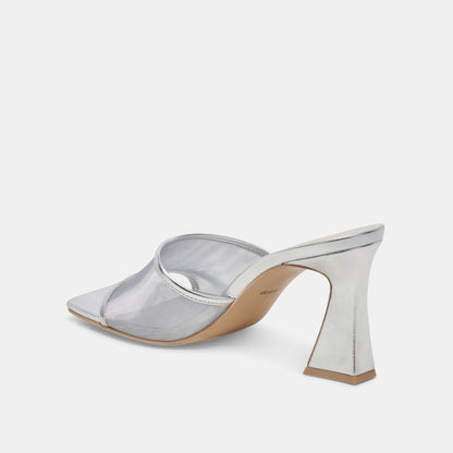 NARDA HEELS SILVER MESH