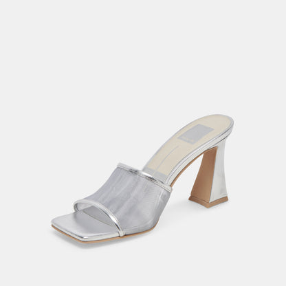 NARDA HEELS SILVER MESH