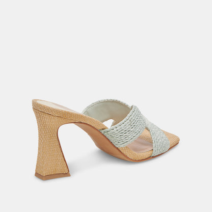 NITRO WIDE HEELS MINT RAFFIA