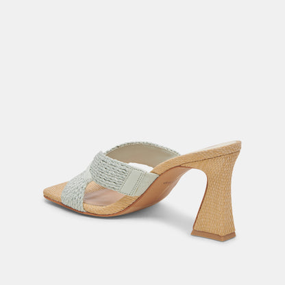 NITRO WIDE HEELS MINT RAFFIA