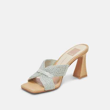 NITRO WIDE HEELS MINT RAFFIA