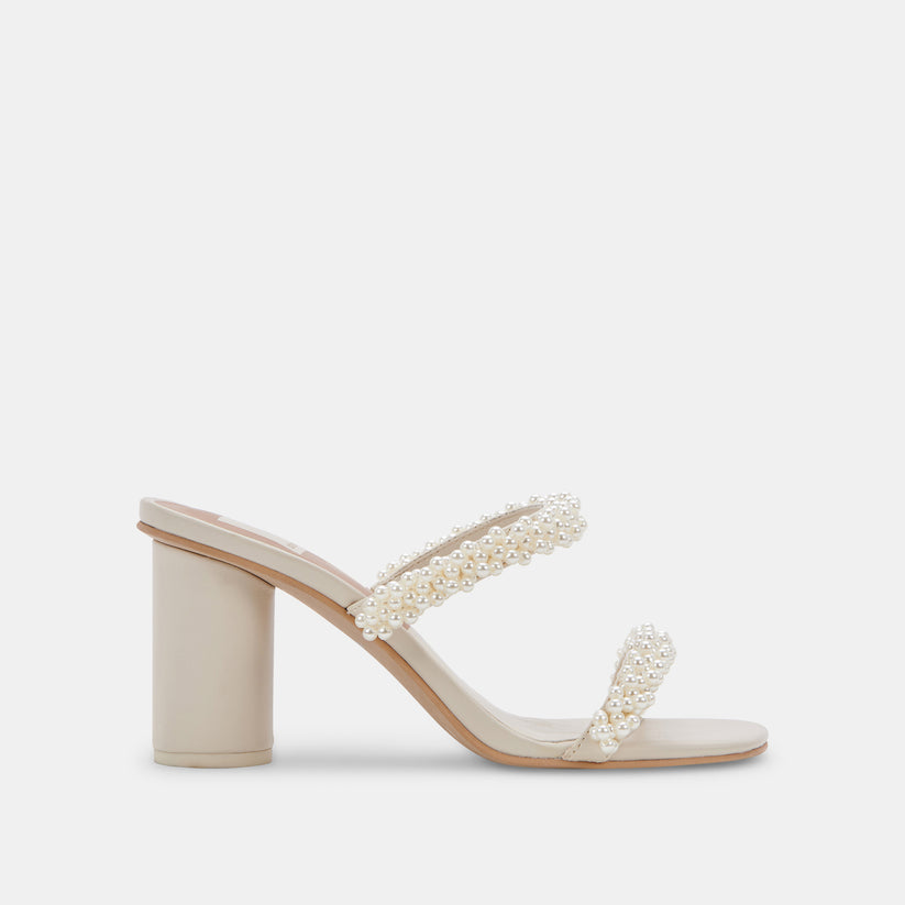 NOEL Heels Vanilla Pearls | Vanilla Pearl Bead Heels – Dolce Vita