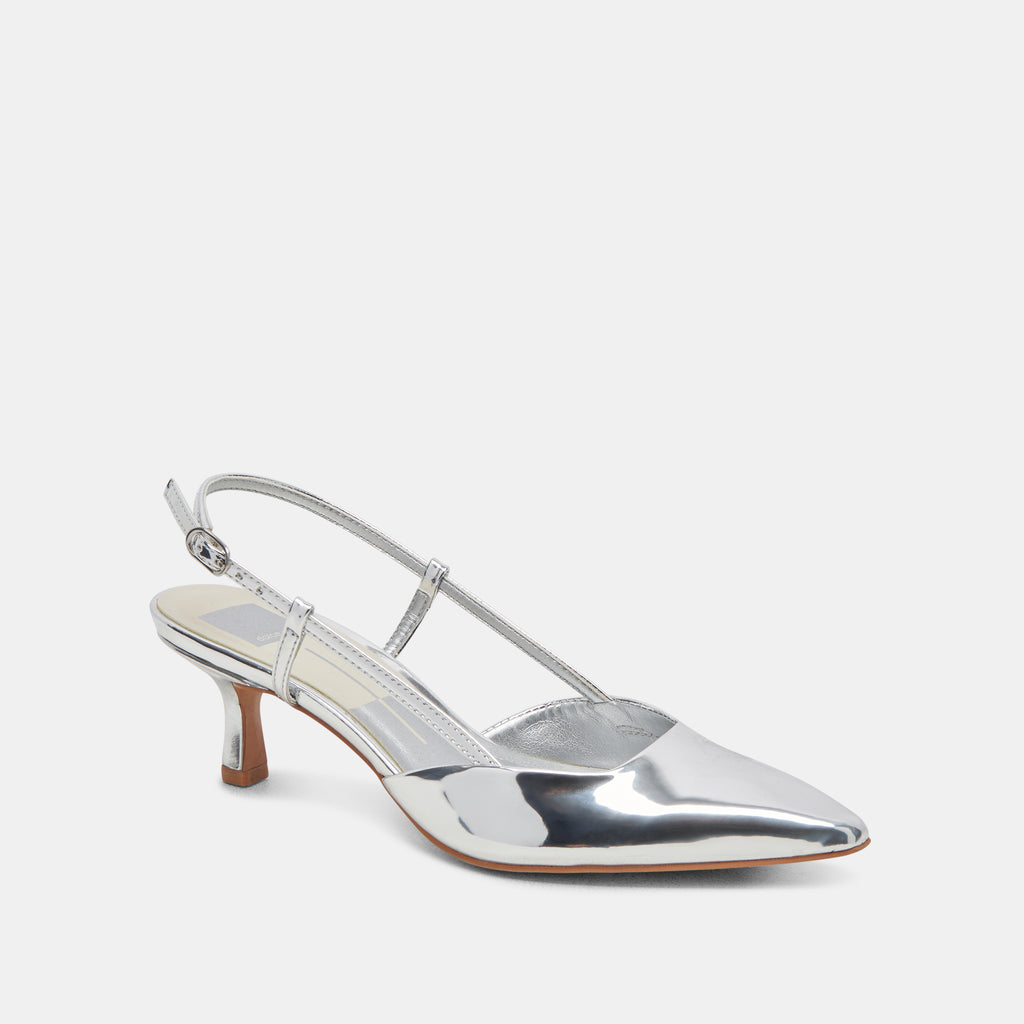 Silver Kitten Heels for Women | eBay