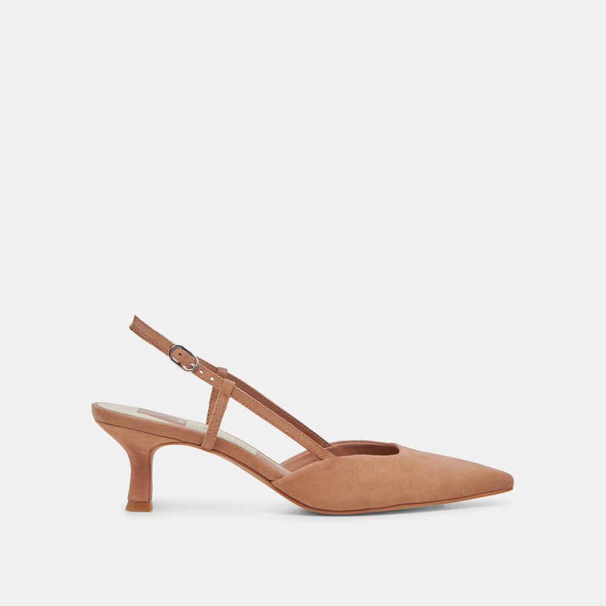 ODELA WIDE HEELS TOFFEE SUEDE