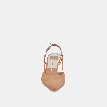 ODELA WIDE HEELS TOFFEE SUEDE