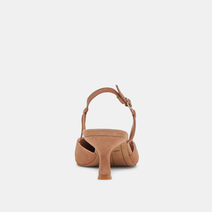 ODELA WIDE HEELS TOFFEE SUEDE