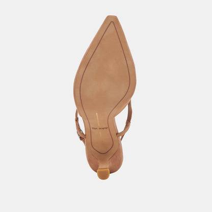 ODELA WIDE HEELS TOFFEE SUEDE