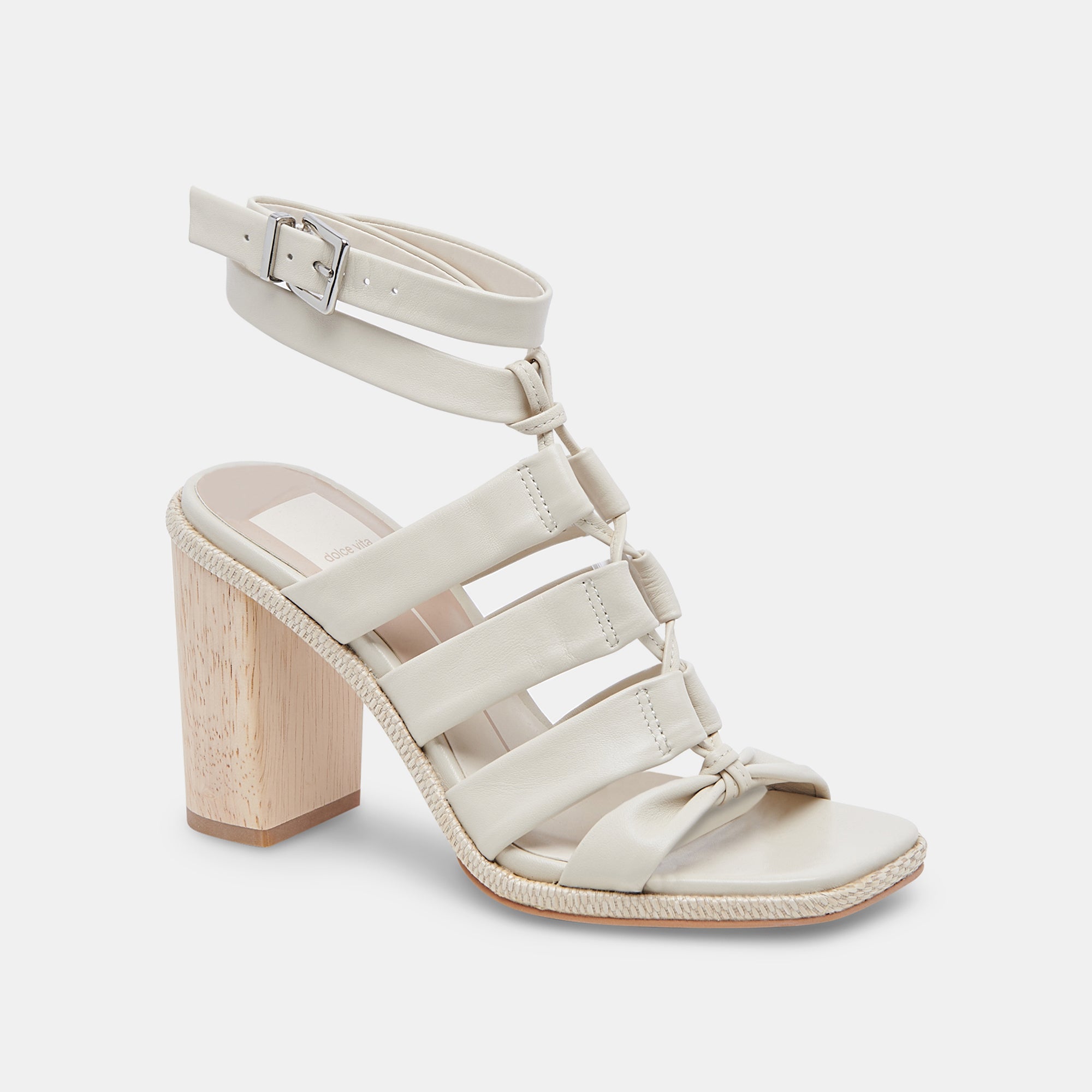 OLEMA HEELS IVORY LEATHER – Dolce Vita