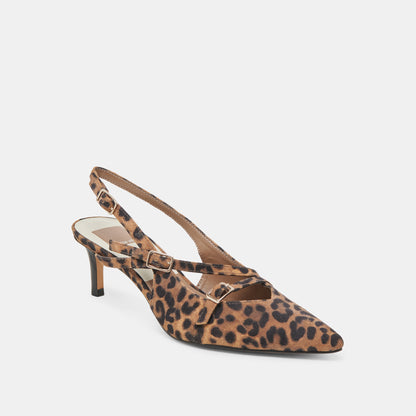 PAMLA MID HEELS LEOPARD SUEDE