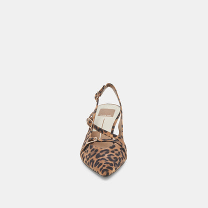 PAMLA MID HEELS LEOPARD SUEDE