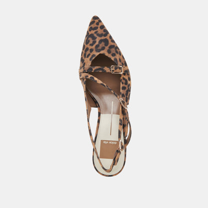 PAMLA MID HEELS LEOPARD SUEDE