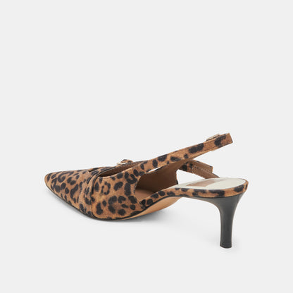 PAMLA MID HEELS LEOPARD SUEDE