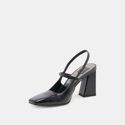 SOYER HEELS MIDNIGHT CRINKLE PATENT